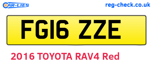 FG16ZZE are the vehicle registration plates.