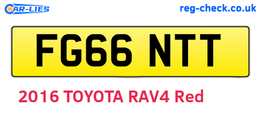 FG66NTT are the vehicle registration plates.