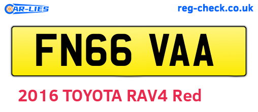 FN66VAA are the vehicle registration plates.