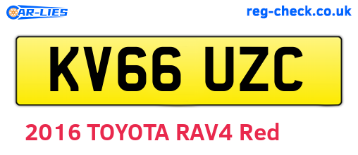 KV66UZC are the vehicle registration plates.