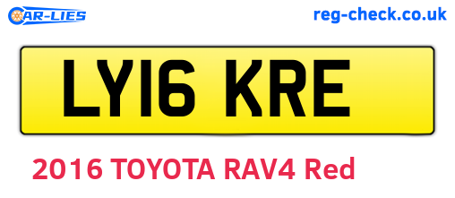 LY16KRE are the vehicle registration plates.