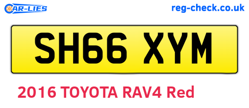 SH66XYM are the vehicle registration plates.