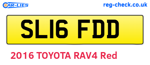 SL16FDD are the vehicle registration plates.