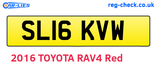 SL16KVW are the vehicle registration plates.
