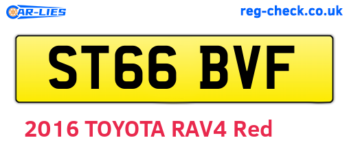 ST66BVF are the vehicle registration plates.