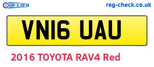 VN16UAU are the vehicle registration plates.