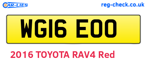 WG16EOO are the vehicle registration plates.