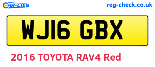 WJ16GBX are the vehicle registration plates.
