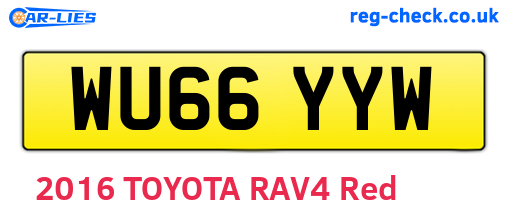 WU66YYW are the vehicle registration plates.