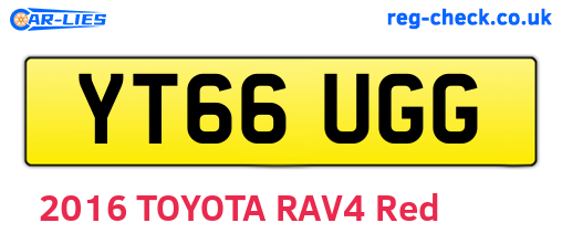 YT66UGG are the vehicle registration plates.