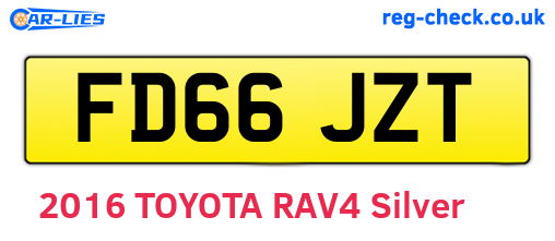 FD66JZT are the vehicle registration plates.