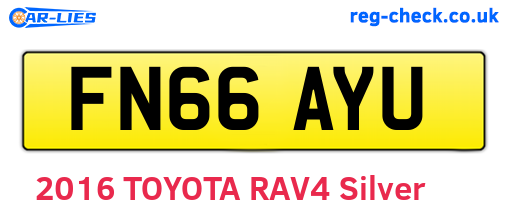 FN66AYU are the vehicle registration plates.