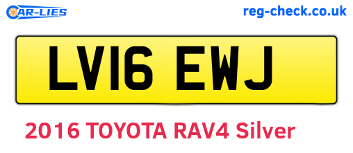 LV16EWJ are the vehicle registration plates.