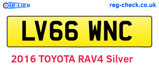 LV66WNC are the vehicle registration plates.