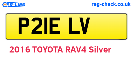 P21ELV are the vehicle registration plates.