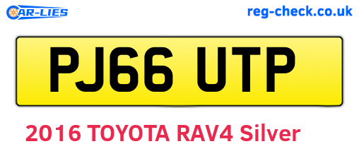 PJ66UTP are the vehicle registration plates.