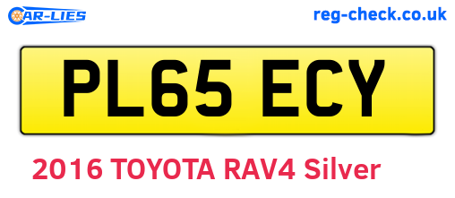 PL65ECY are the vehicle registration plates.