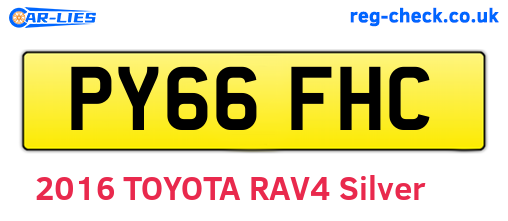 PY66FHC are the vehicle registration plates.
