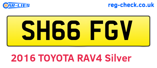 SH66FGV are the vehicle registration plates.