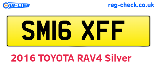 SM16XFF are the vehicle registration plates.