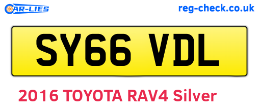SY66VDL are the vehicle registration plates.