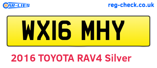 WX16MHY are the vehicle registration plates.