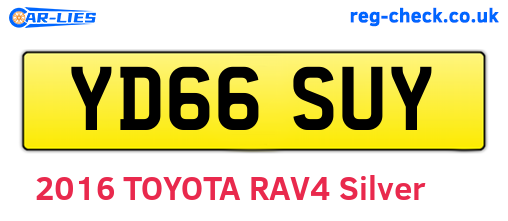 YD66SUY are the vehicle registration plates.