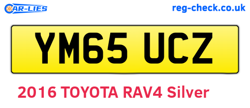 YM65UCZ are the vehicle registration plates.