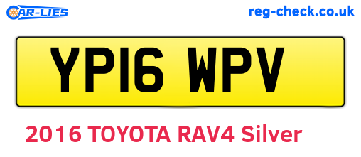 YP16WPV are the vehicle registration plates.