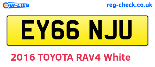EY66NJU are the vehicle registration plates.