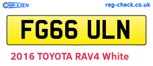 FG66ULN are the vehicle registration plates.