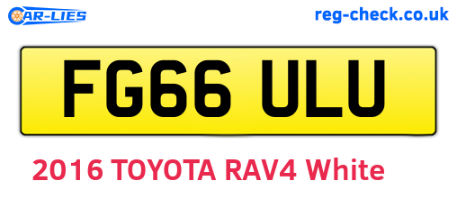 FG66ULU are the vehicle registration plates.