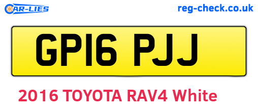 GP16PJJ are the vehicle registration plates.