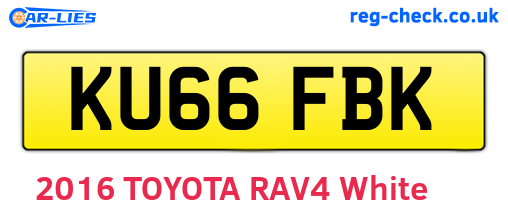 KU66FBK are the vehicle registration plates.