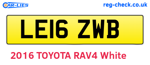 LE16ZWB are the vehicle registration plates.