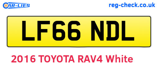 LF66NDL are the vehicle registration plates.