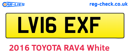 LV16EXF are the vehicle registration plates.