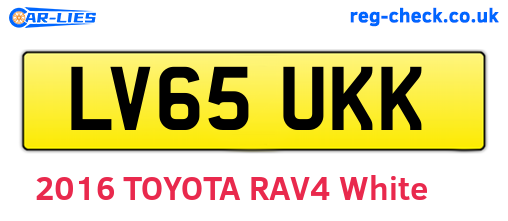 LV65UKK are the vehicle registration plates.