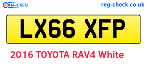 LX66XFP are the vehicle registration plates.