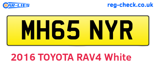 MH65NYR are the vehicle registration plates.