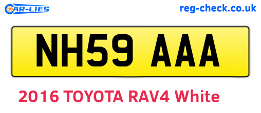 NH59AAA are the vehicle registration plates.