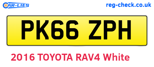 PK66ZPH are the vehicle registration plates.