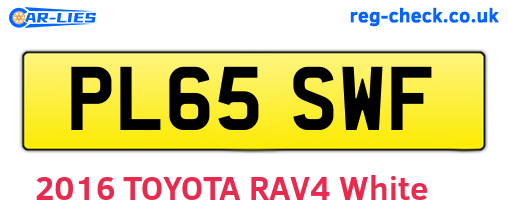 PL65SWF are the vehicle registration plates.