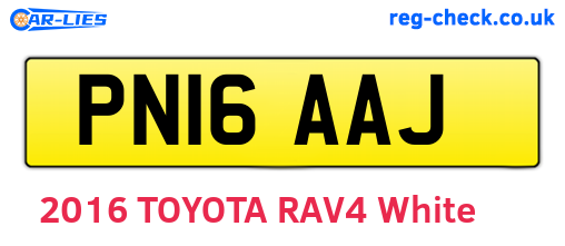 PN16AAJ are the vehicle registration plates.