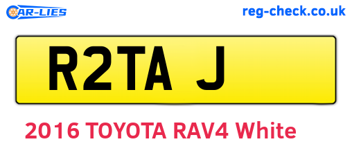 R2TAJ are the vehicle registration plates.