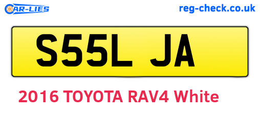 S55LJA are the vehicle registration plates.
