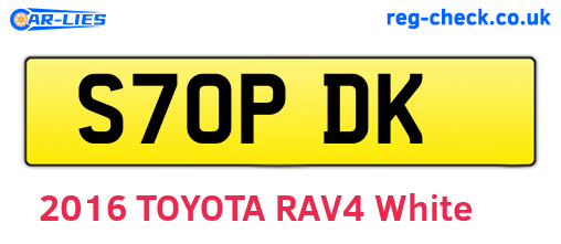 S70PDK are the vehicle registration plates.