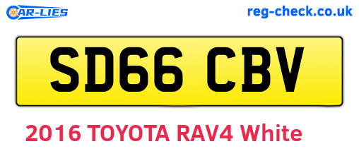SD66CBV are the vehicle registration plates.