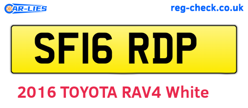 SF16RDP are the vehicle registration plates.
