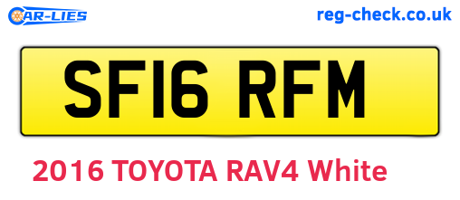 SF16RFM are the vehicle registration plates.